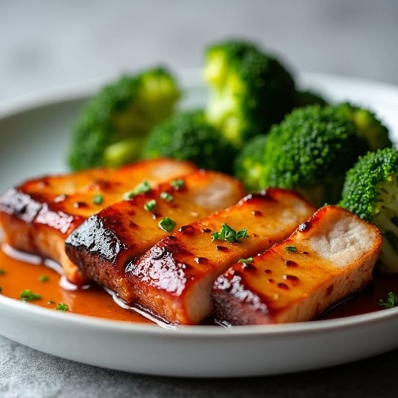 Roasted Pork with Sticky Honey-Garlic Glaze