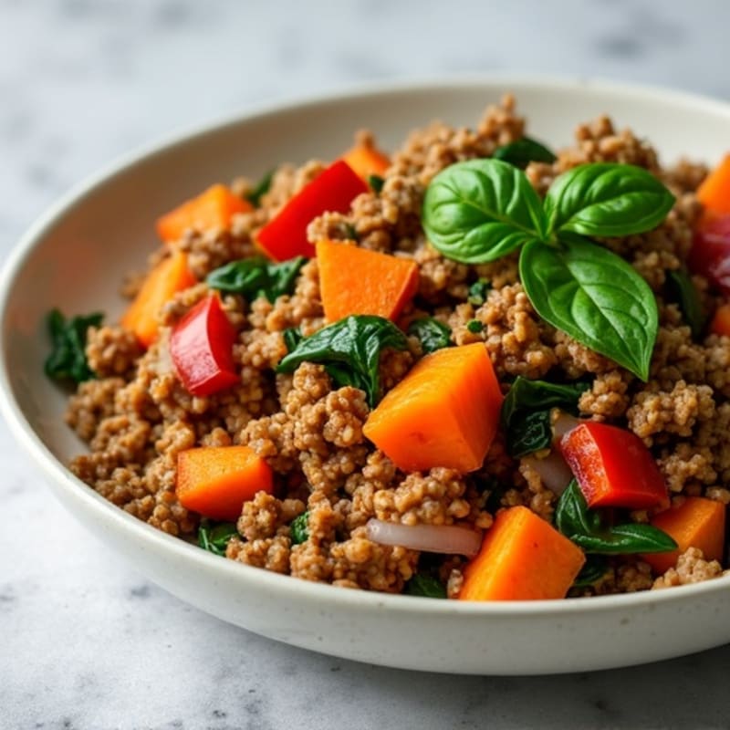 Savory Ground Turkey and Sweet Potato Hash