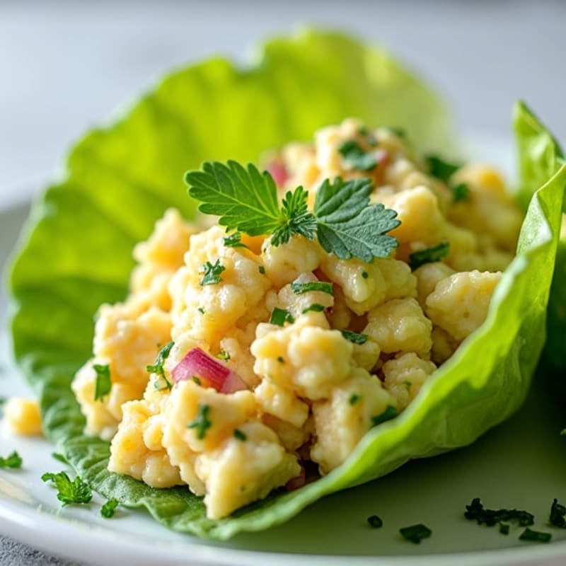 Fresh Herb Egg Salad Lettuce Wraps