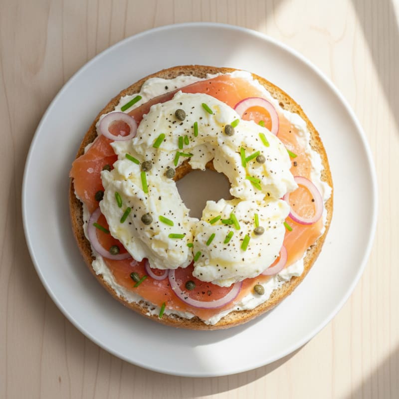 High-Protein Smoked Salmon Bagel
