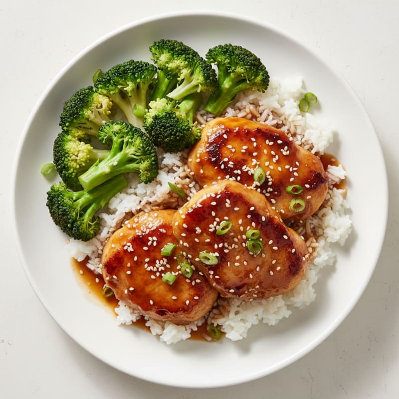 Teriyaki Glazed Chicken Thighs with Sesame
