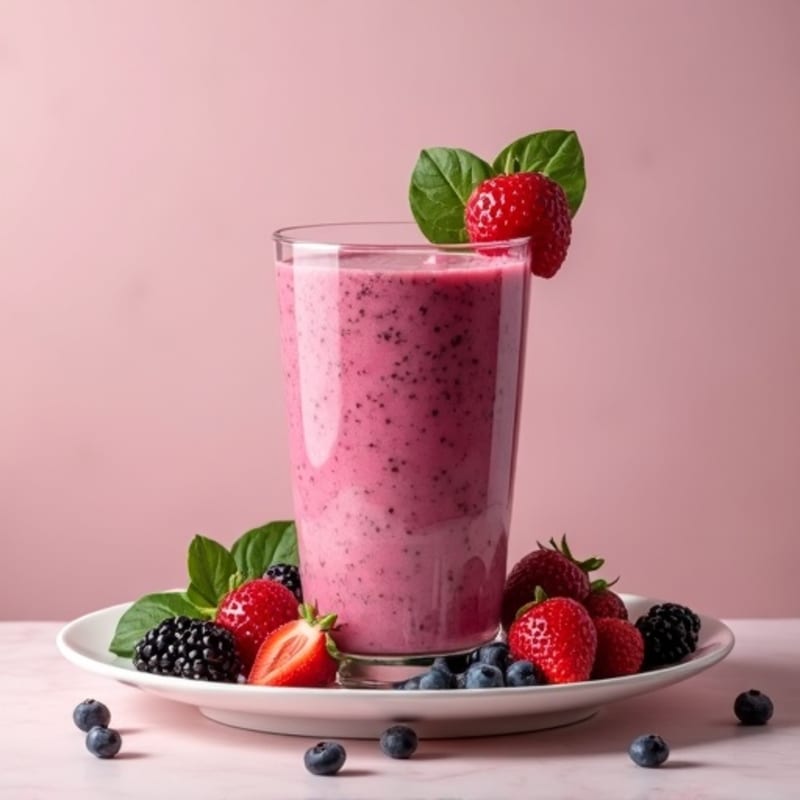Creamy Protein-Packed Berry Spinach Smoothie