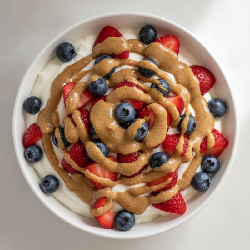 Greek Yogurt Protein Bowl with Berries and Almond Butter