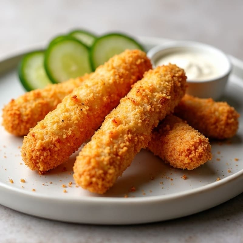 Crispy Baked Cornmeal Chicken Sausage Sticks