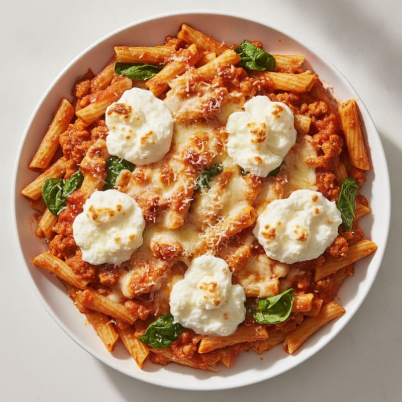 Classic Baked Ziti with Ricotta