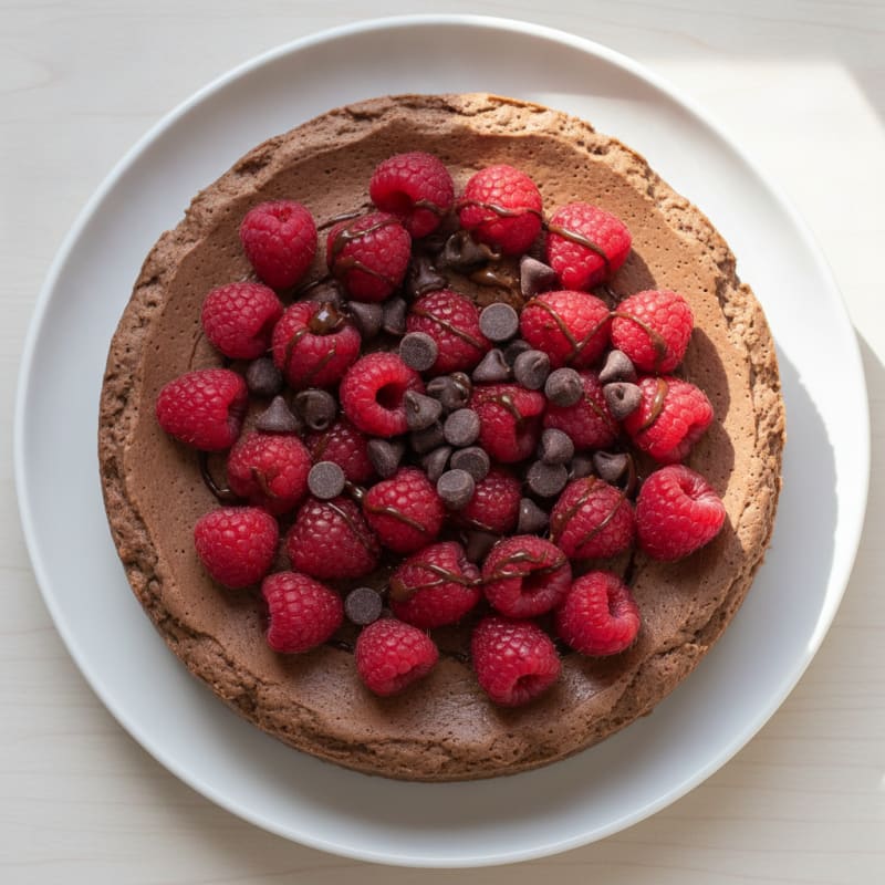 Chocolate Protein Cheesecake with Fresh Berries