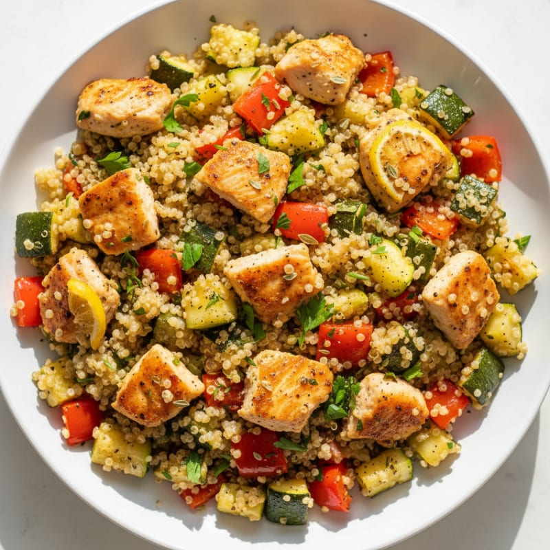 Lemon Herb Quinoa with Roasted Vegetables
