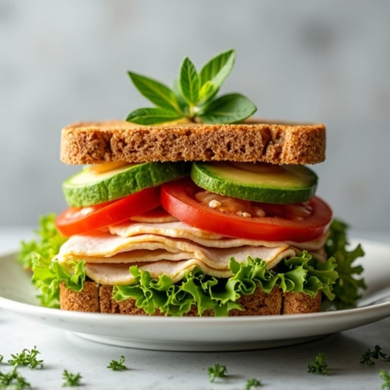 Stacked Turkey Club with Fresh Herbs