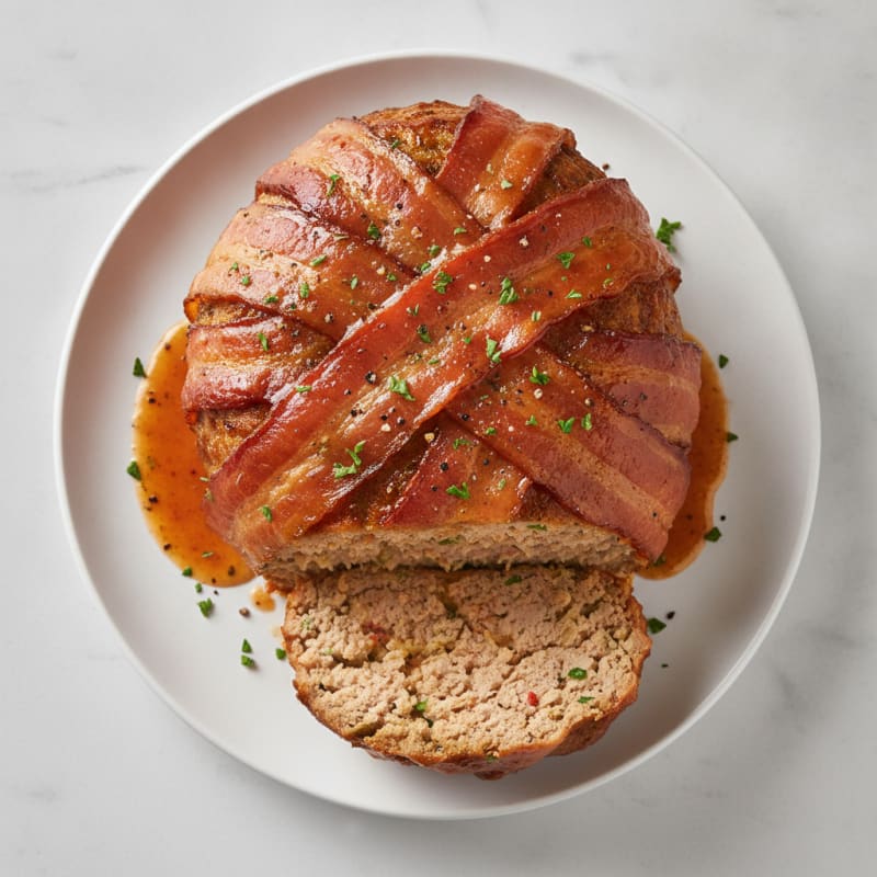 BBQ Bacon-Wrapped Meatloaf with Glaze