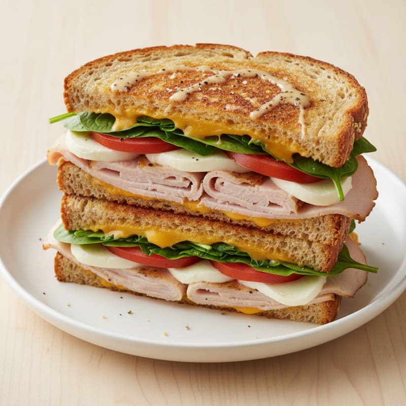Gourmet Triple-Decker Grilled Cheese