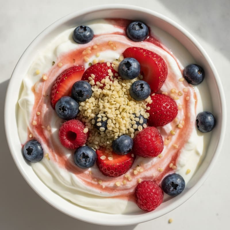 Creamy Greek Yogurt Protein Parfait with Mixed Berries