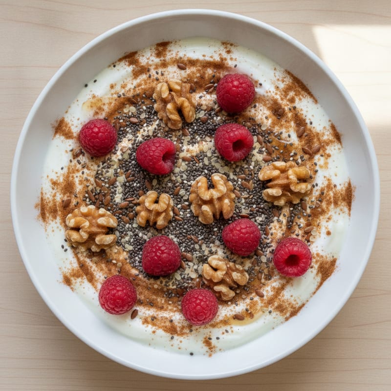 High-Protein Seed and Berry Greek Yogurt Power Bowl