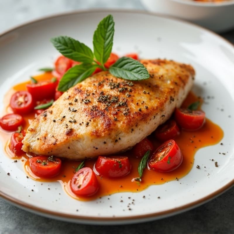 Pan-Seared Chicken with Creamy Spiced Tomato Sauce