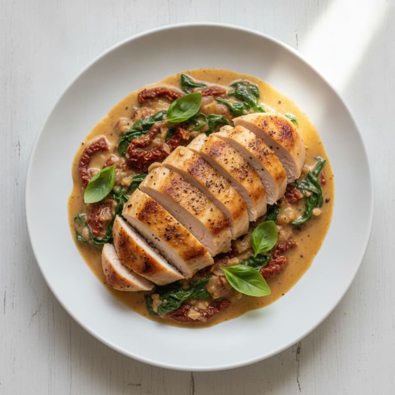 Sun-Dried Tomato Chicken with Creamy Sauce