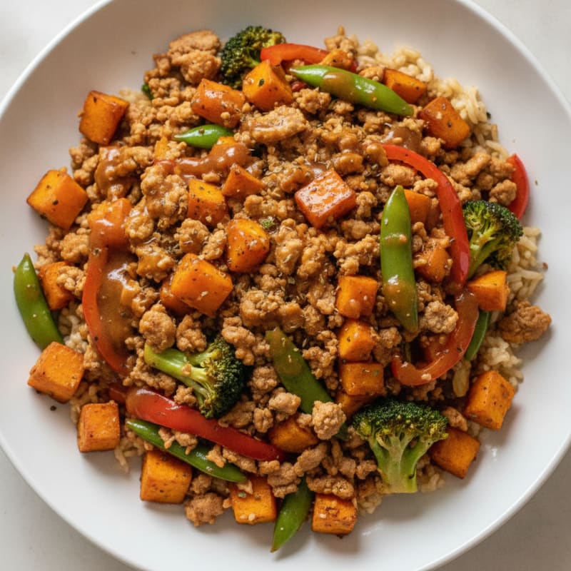 Ground Turkey and Sweet Potato Stir-Fry