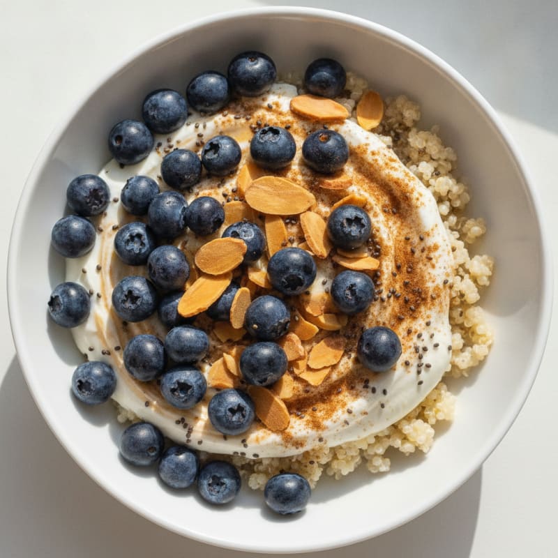 Quinoa Berry Breakfast Bowl with Almonds