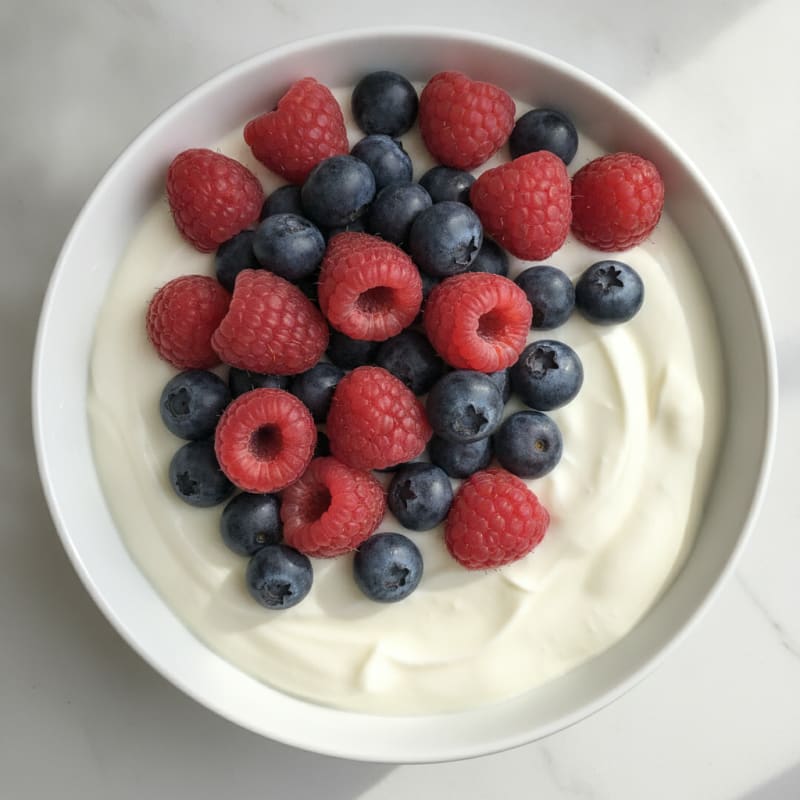 Silky Greek Yogurt Protein Pudding with Mixed Berries
