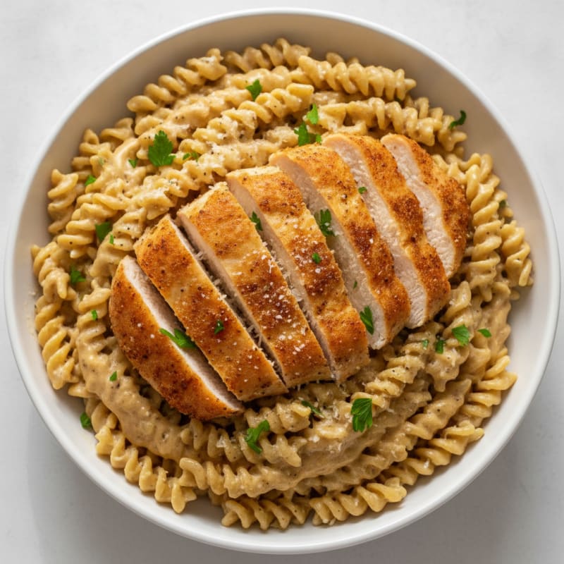 Garlic Parmesan Chicken Alfredo Pasta
