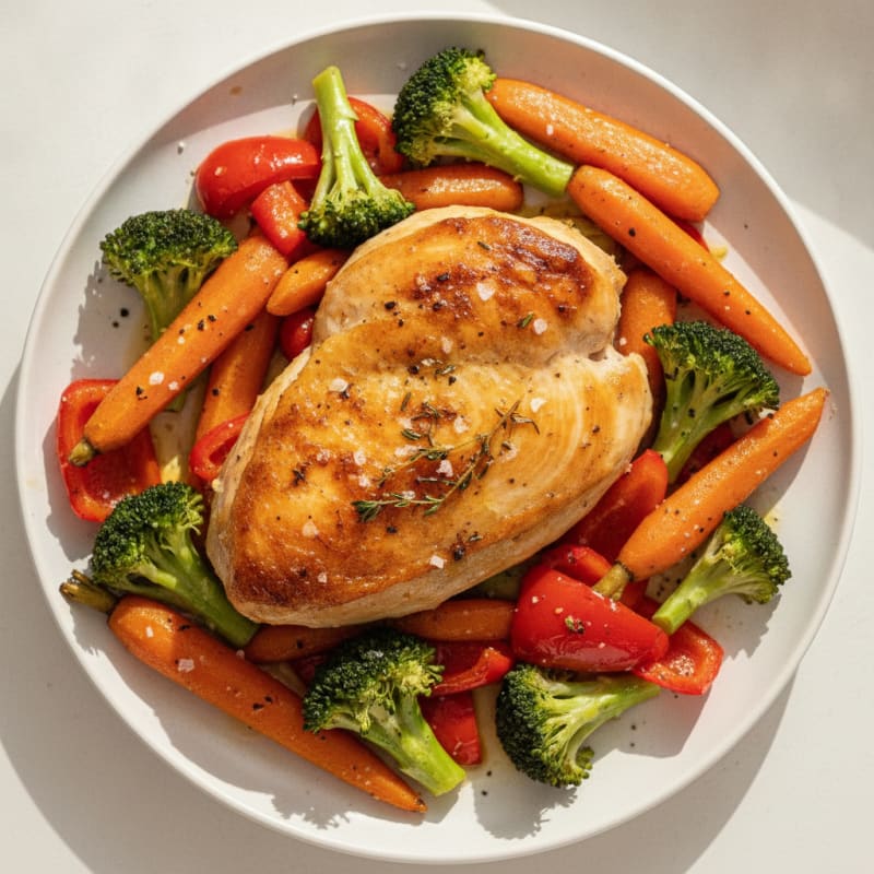 Herb-Roasted Chicken with Roasted Vegetables