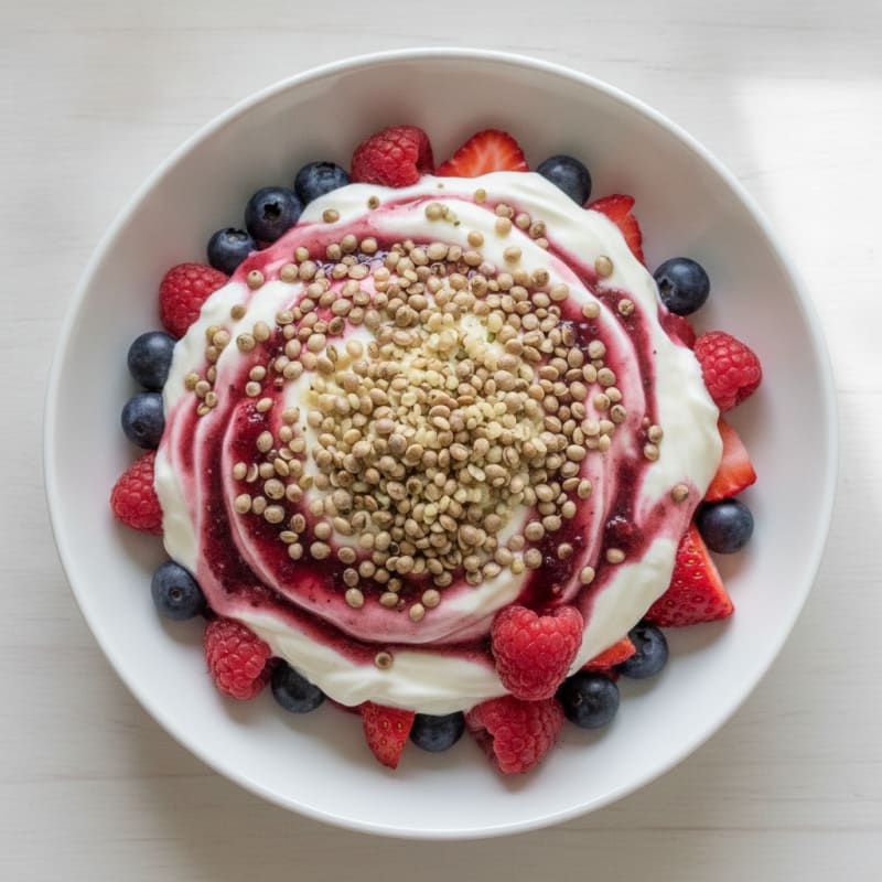 Greek Yogurt Protein Parfait with Mixed Berries