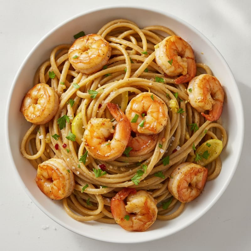 Garlic Butter Prawn Scampi with Linguine