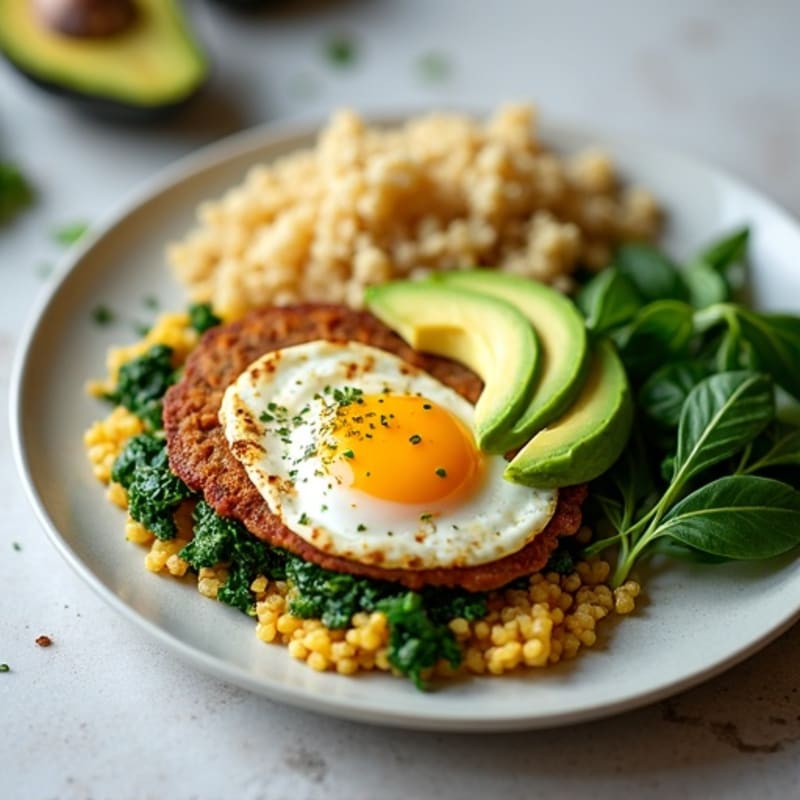 Egg White and Turkey Sausage Scramble with Spinach