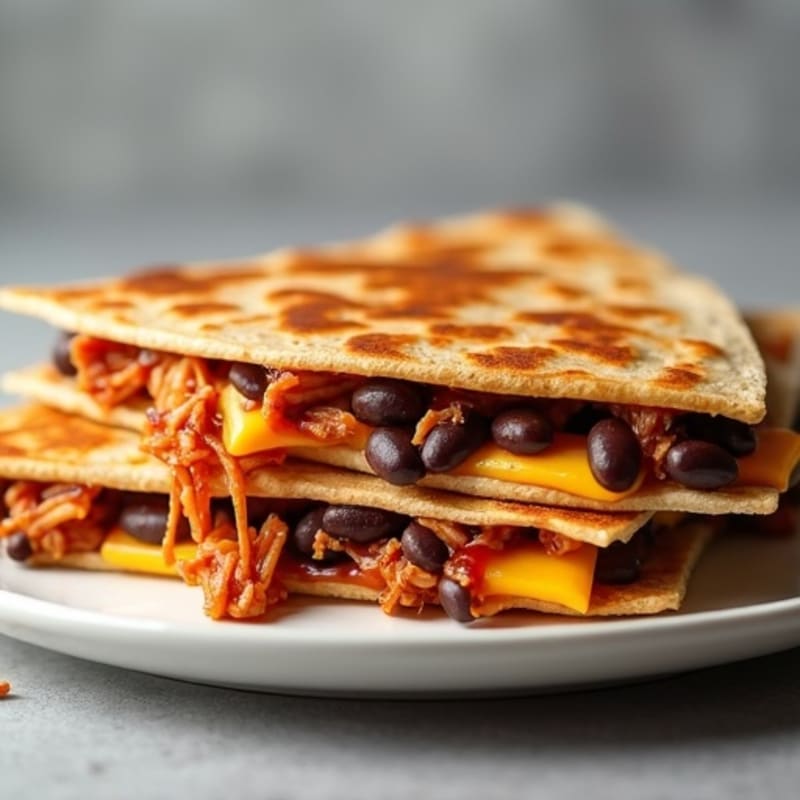 Smoky BBQ Chicken and Black Bean Quesadilla