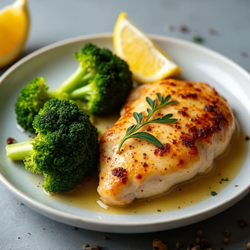 Garlic Butter Chicken Thighs with Crispy Roasted Broccoli