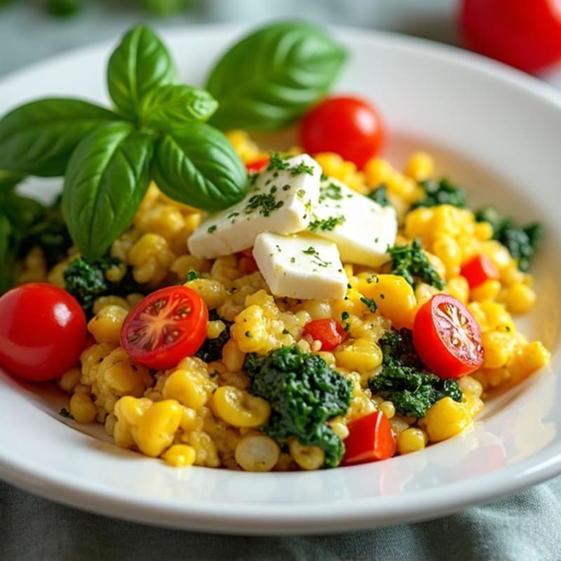 Hearty Egg and Veggie Scramble with Fresh Herbs