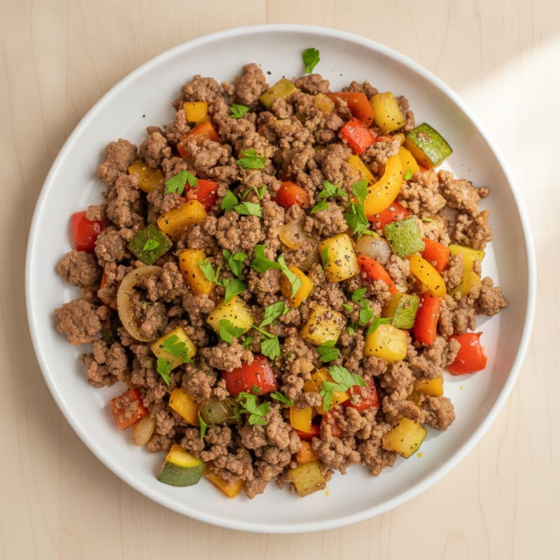 Ground Beef and Vegetable Skillet