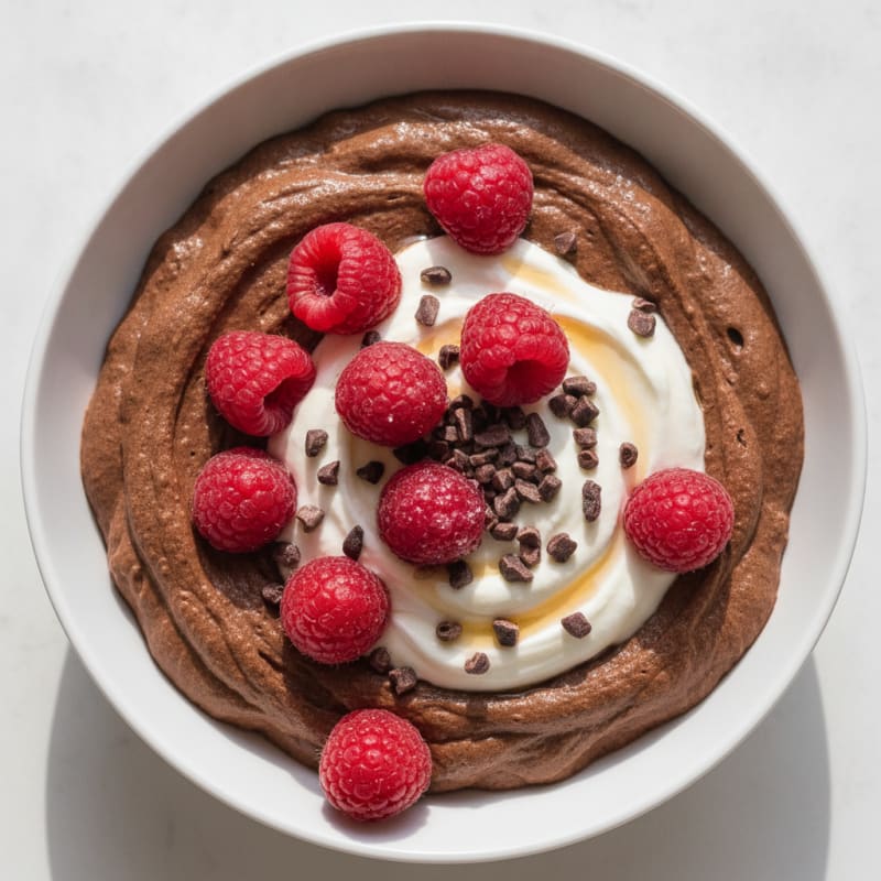 Silky Chocolate Protein Pudding with Greek Yogurt