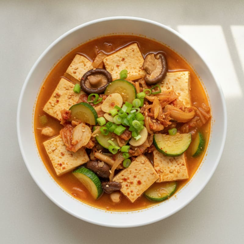 Spicy Korean Kimchi Tofu Stew