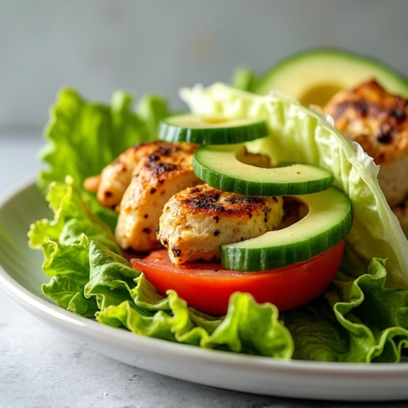 Herb-Marinated Grilled Chicken Lettuce Wrap