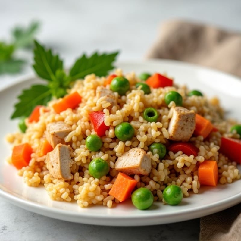 Healthy Chicken Fried Rice with Loaded Vegetables