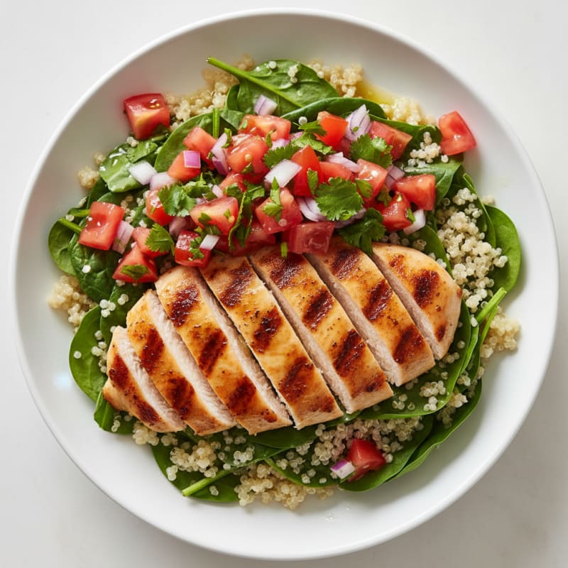 Grilled Chicken and Quinoa Power Bowl with Fresh Salsa
