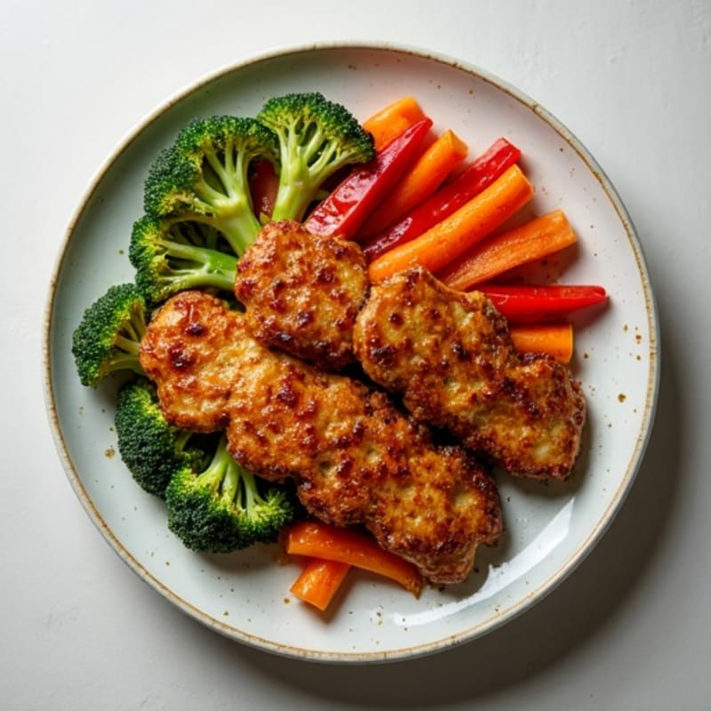 Sweet-Sticky Maple Glazed Tempeh with Crispy Vegetables