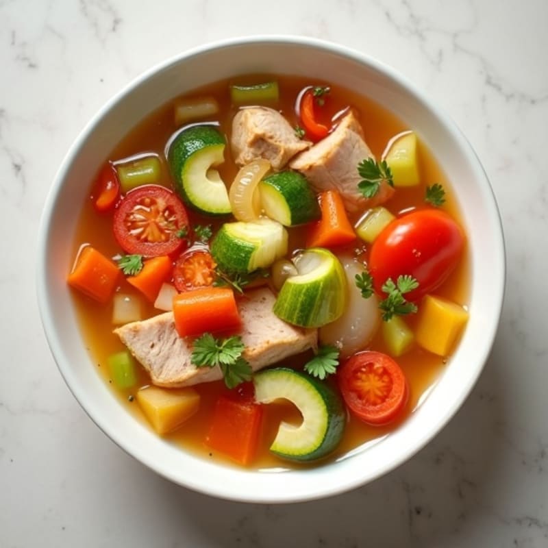 Hearty Turkey and Fresh Vegetable Soup
