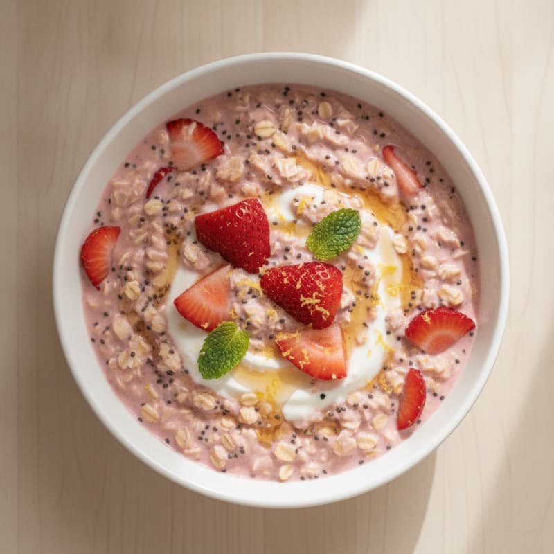 Strawberry Shortcake Overnight Oats