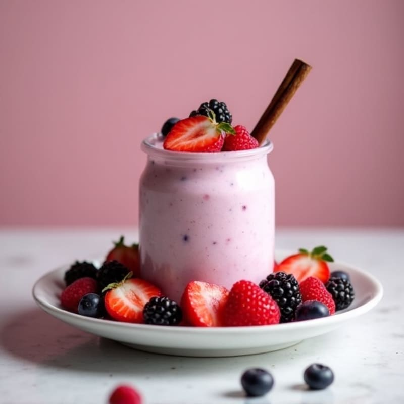 Silky Greek Yogurt Protein Mousse with Berries