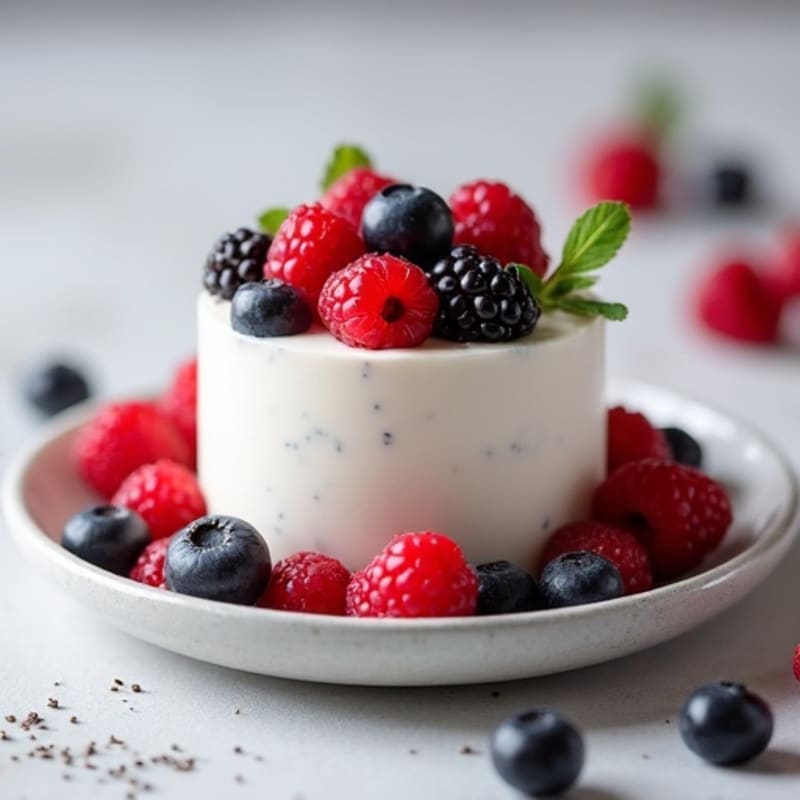 Creamy Greek Yogurt Protein Mousse with Mixed Berries
