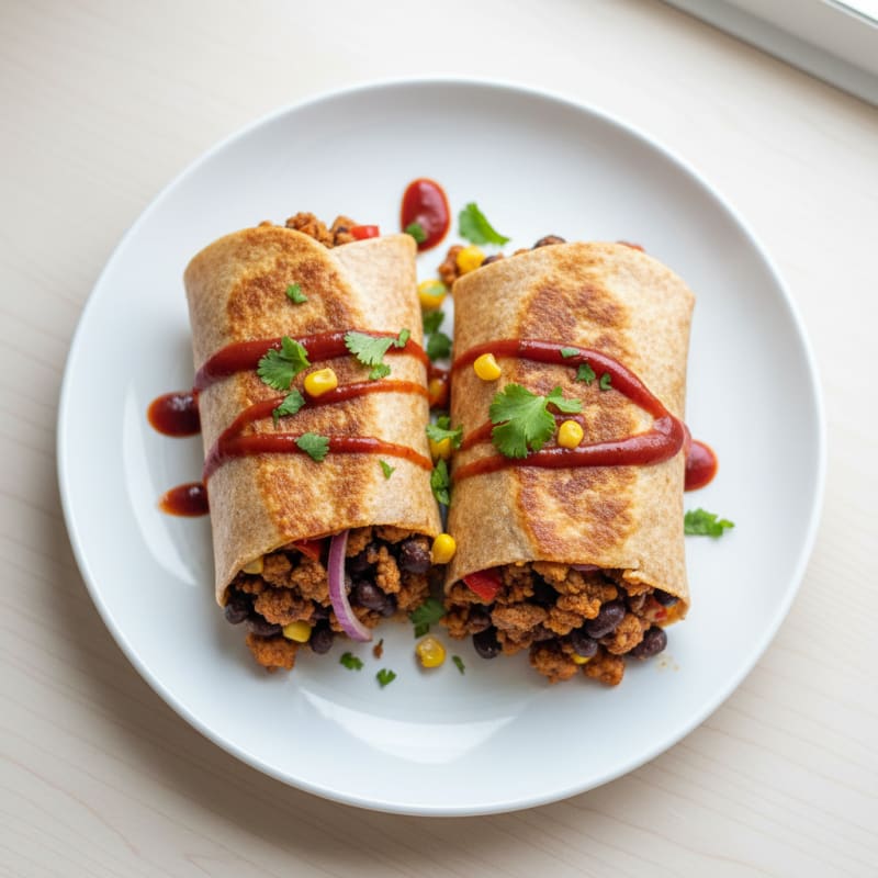 Smoky Turkey and Bean Burritos