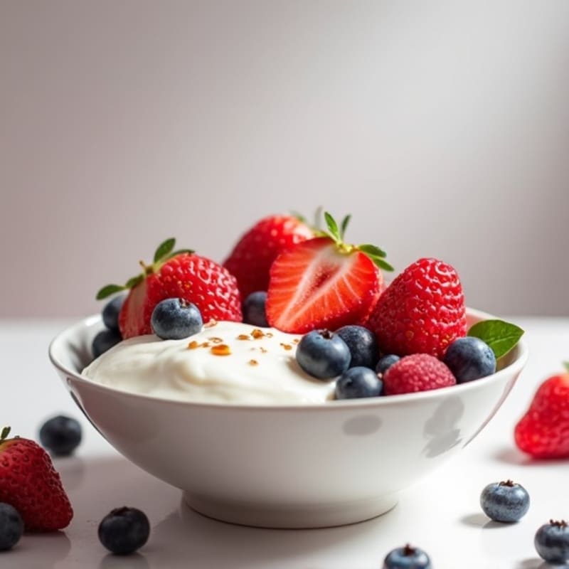 Creamy Greek Yogurt Protein Bowl with Mixed Berries