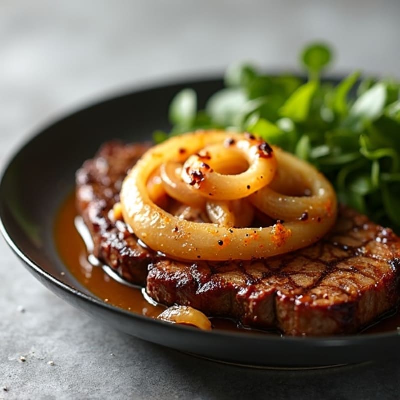 Pan-Seared Steak with Silky Sautéed Onions