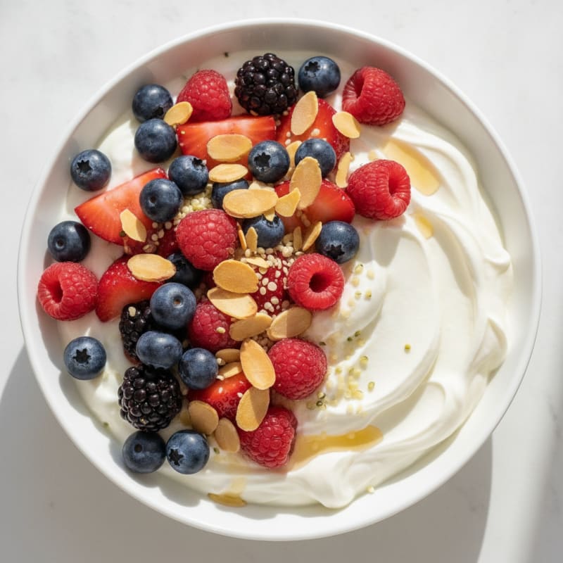 Creamy Greek Yogurt Protein Bowl with Mixed Berries