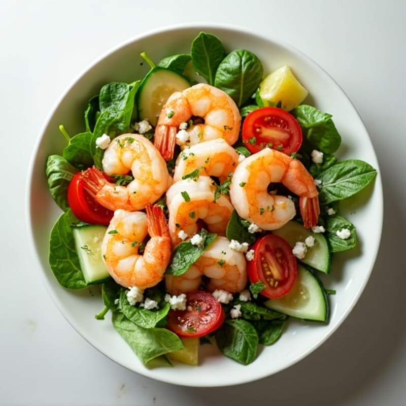 Chilled Lemon Herb Shrimp Salad with Crisp Vegetables