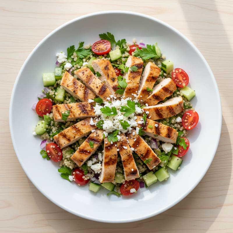 Lemon Herb Chicken and Quinoa Salad