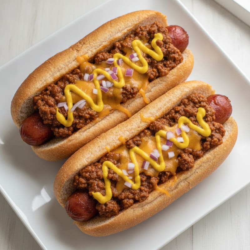 Classic Chili Cheese Hot Dogs