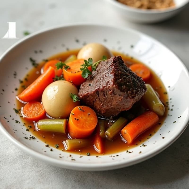 Tender Slow-Cooked Beef Pot Roast with Hearty Vegetables