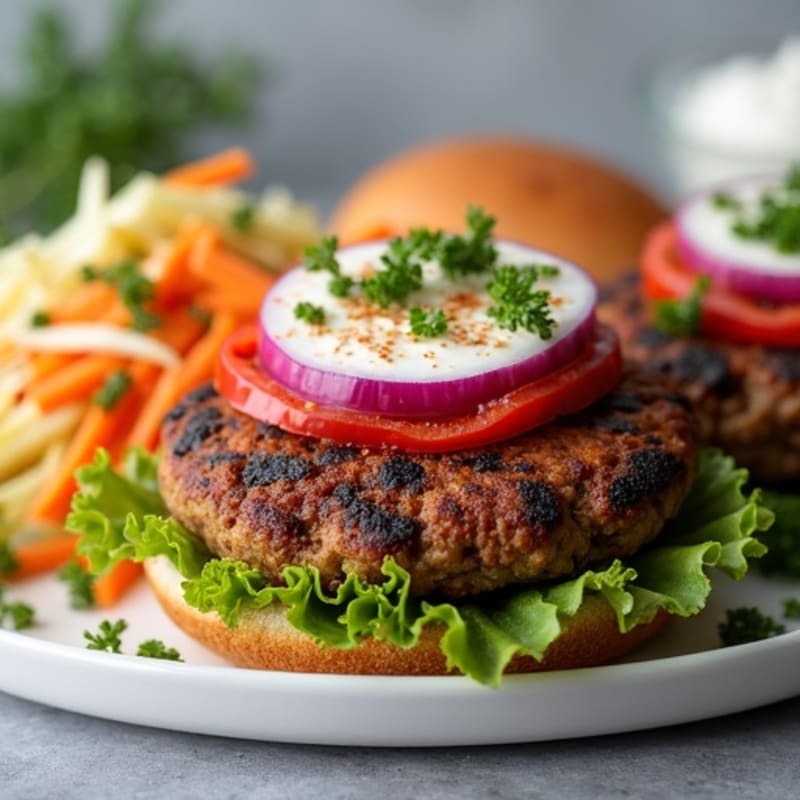 Hearty Smoky Black Bean Burgers with Fresh Slaw