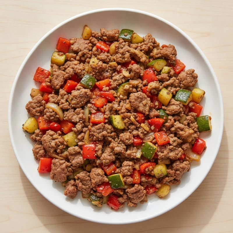 Savory Ground Beef and Vegetable Skillet